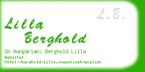 lilla berghold business card